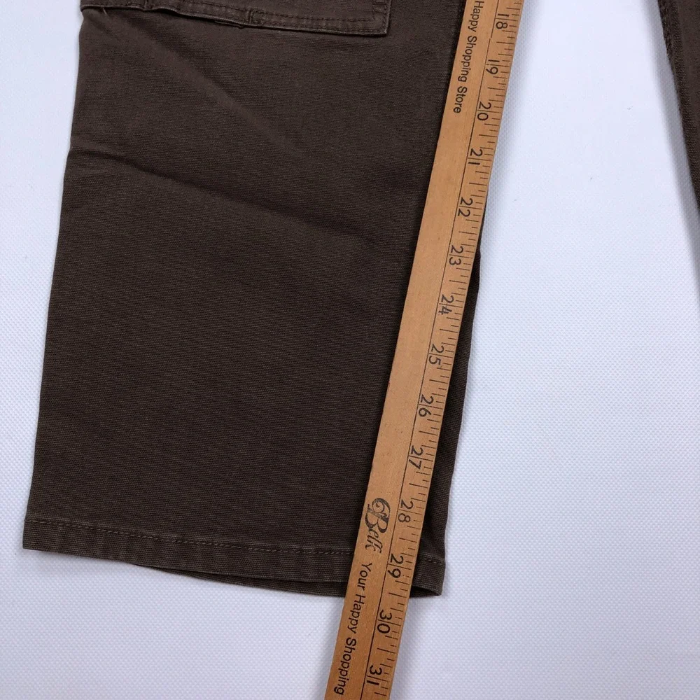 RSQ Utility Mens 31x32 Brown Double Front Knee Carpenter Pants Straight Leg